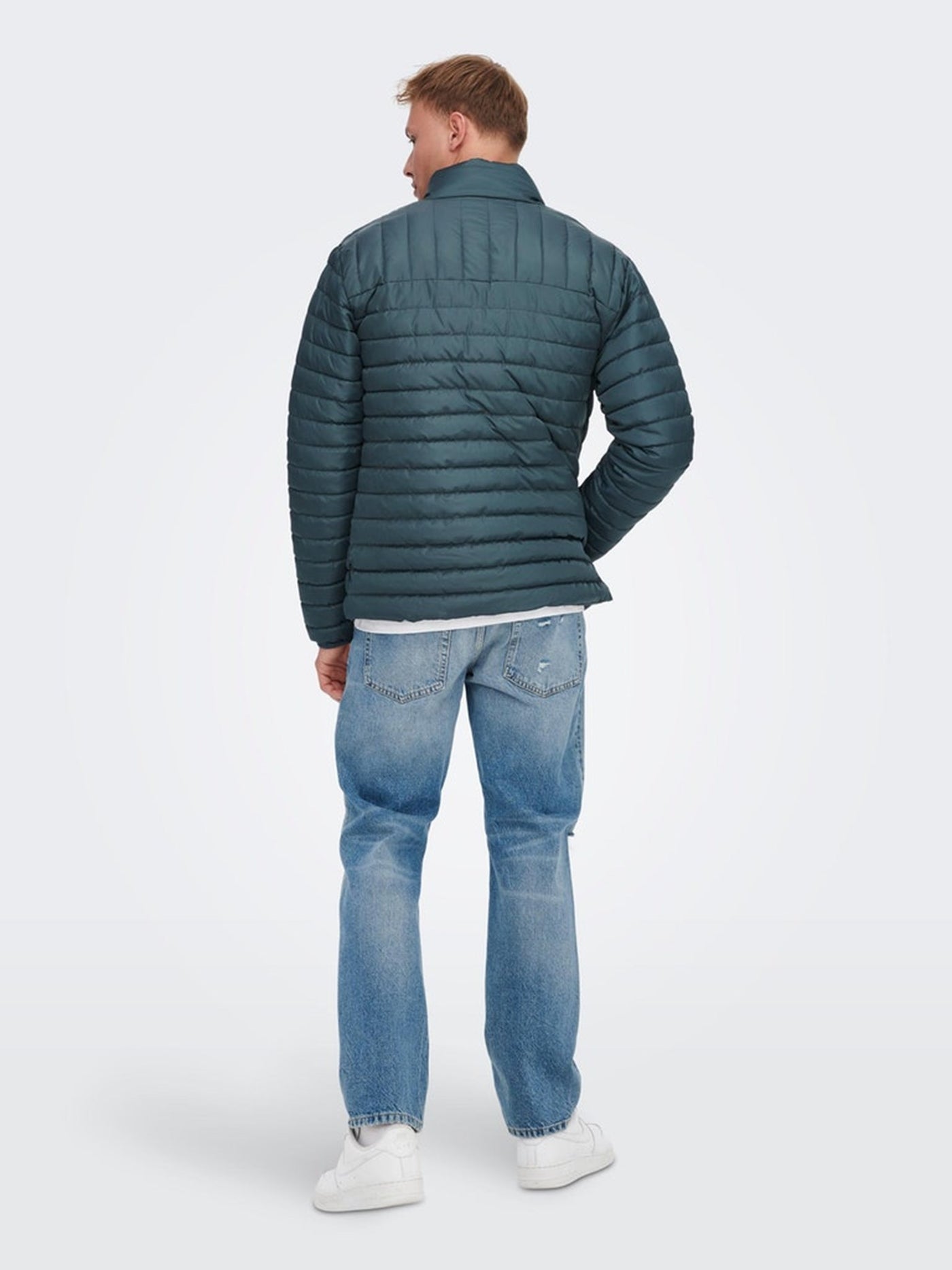 Piet Quilted Jacket - Dark Slate - Only & Sons - Green 4