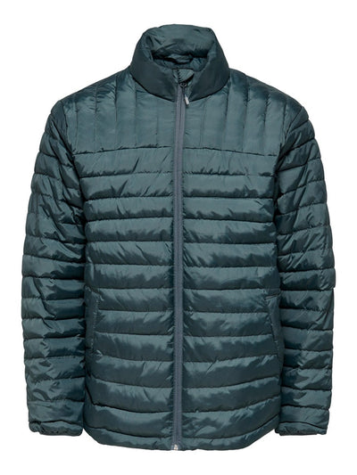 Piet Quilted Jacket - Dark Slate - Only & Sons - Green 5