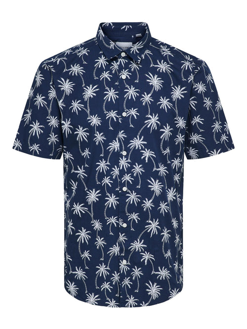 Printed short-sleeved shirt - Dress Blues - Only & Sons - Blue