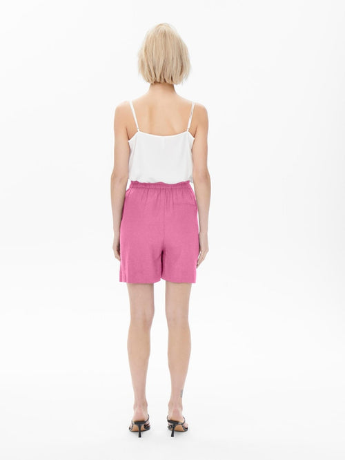 Tokyo Linen Shorts - Sachet Pink - ONLY - Pink