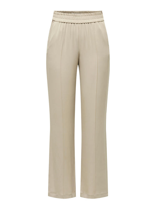 Lucy-Laura Wide Pants - Oxford Tan - ONLY - Grey