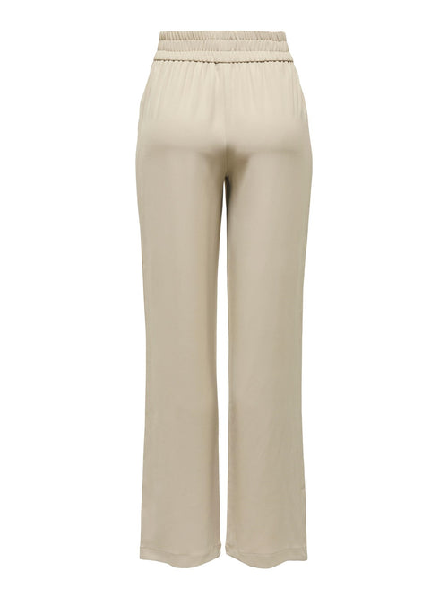 Lucy-Laura Wide Pants - Oxford Tan - ONLY - Grey