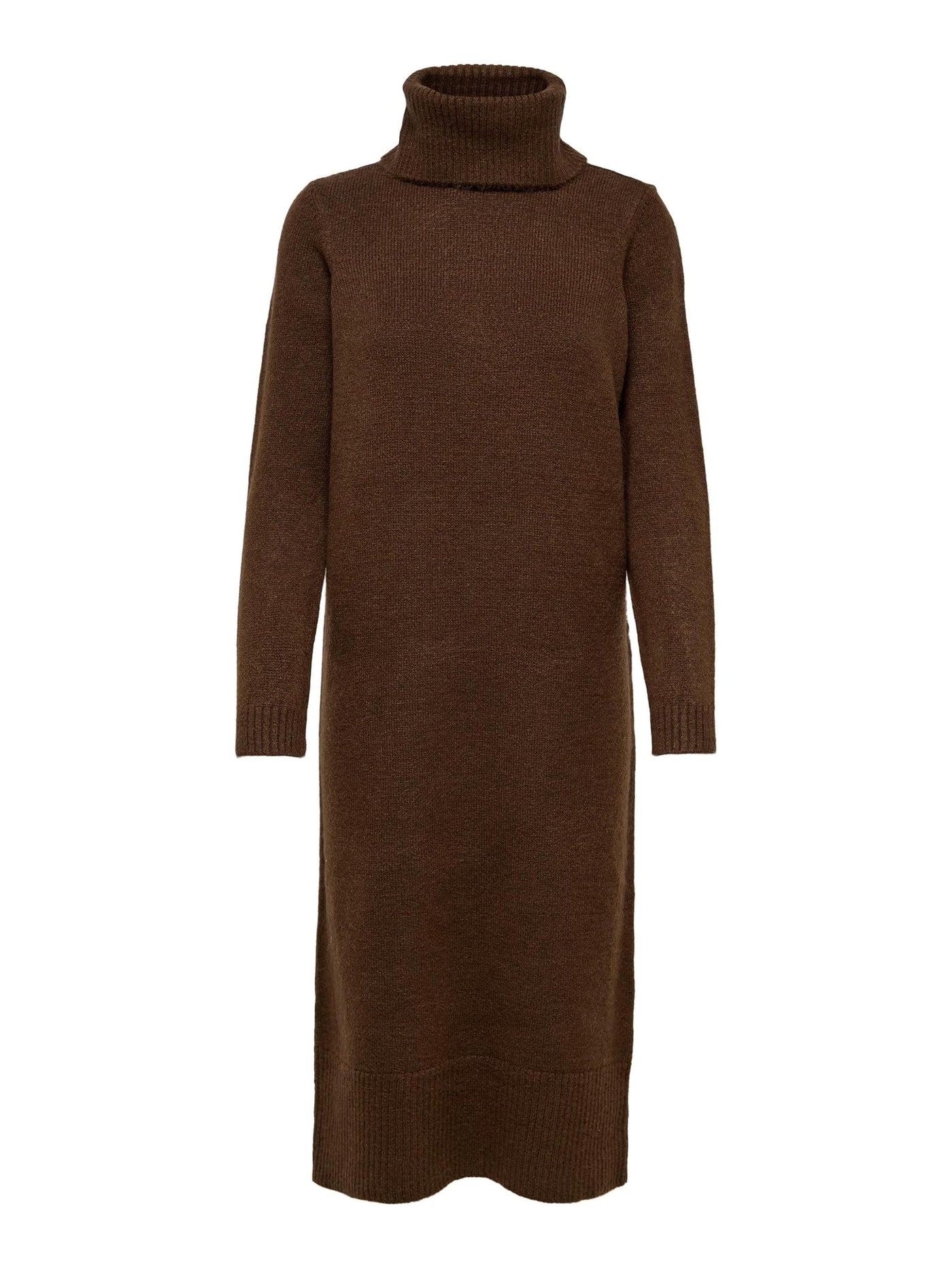 Brandie Roll Neck Dress - Chicory Coffee - ONLY - Brown 5