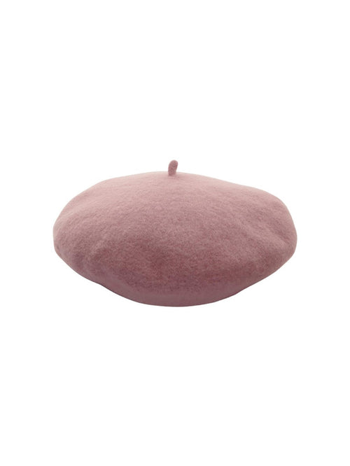 Wool Beret - Brandied Apricot - ONLY - Pink