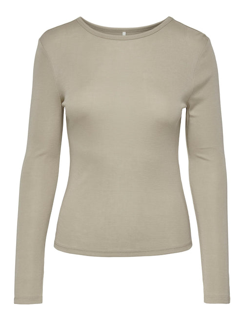 Liv Longsleeve T-Shirt - Pure Cashmere - ONLY - Grey