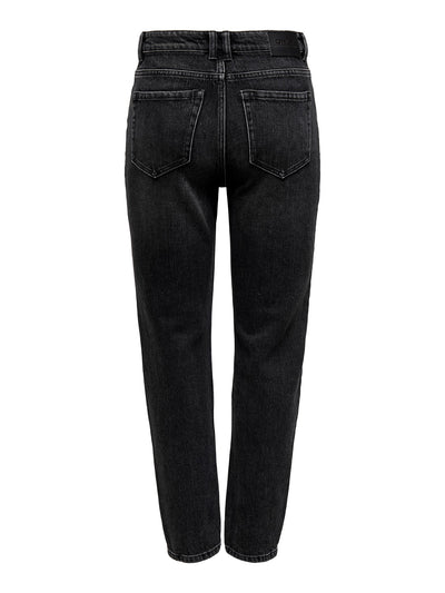 Emily High Waist Jeans - Black Denim - ONLY - Black 3