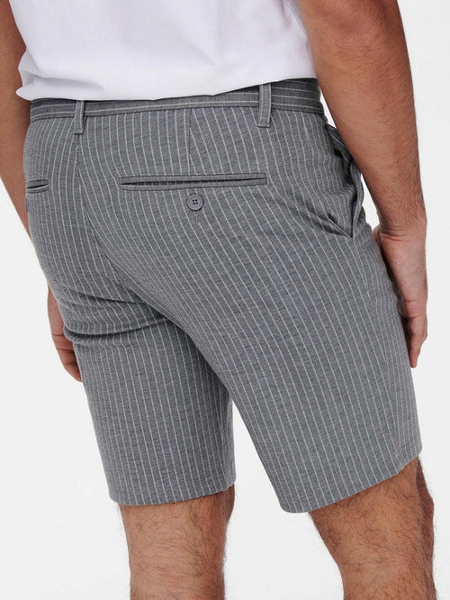 Mark shorts stripe - Light grey - Only & Sons - Grey