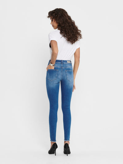 Blush Midsk Jeans - Medium Blue - ONLY - Blue 5