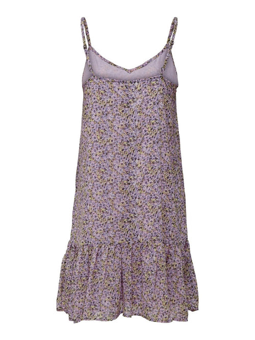 Star Singlet Dress - Lemon Meringue - ONLY - Purple