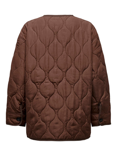 Charlee Oversize Quilt Jacket - Cub - ONLY - Brown 2