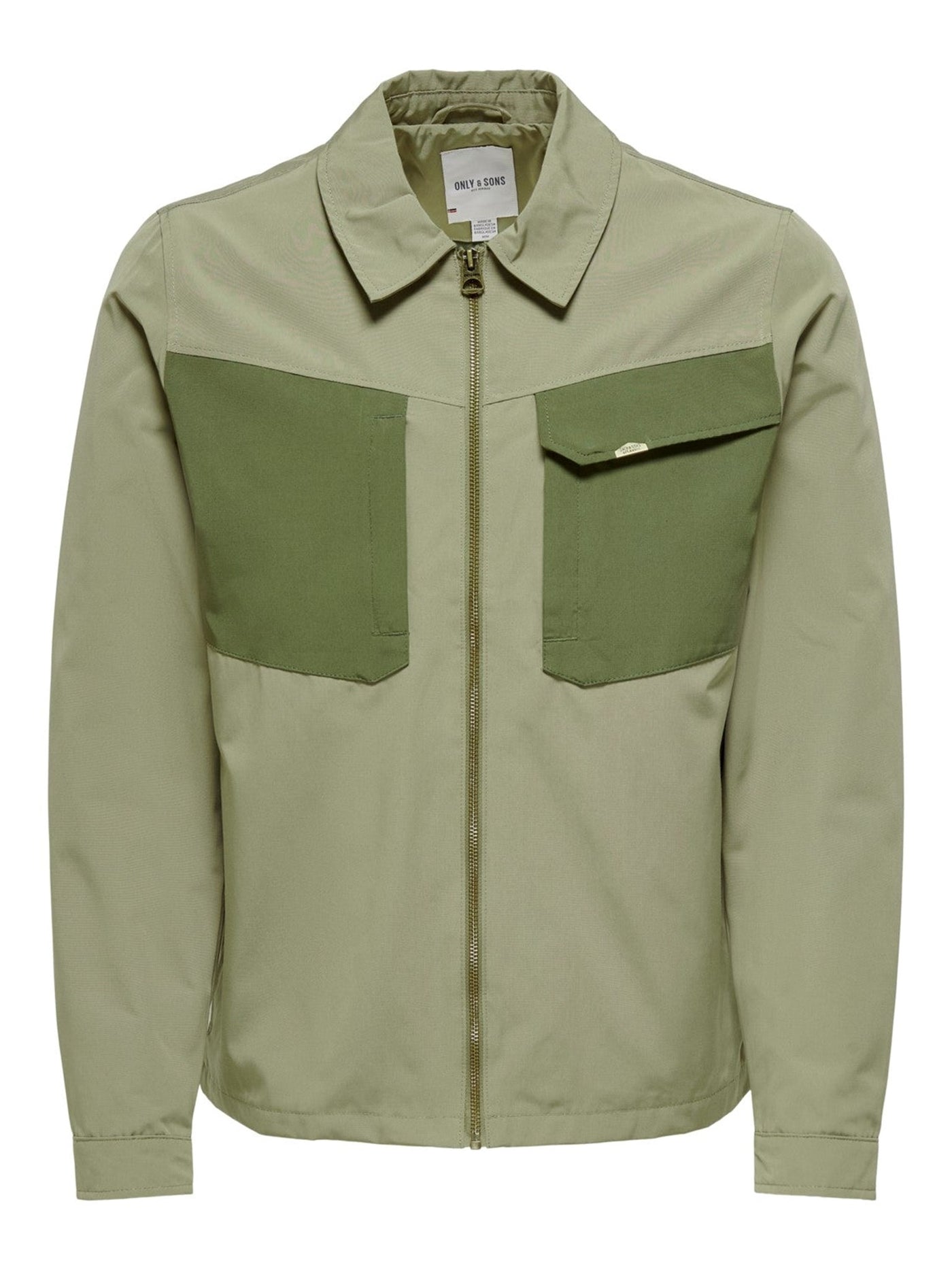 Jayden zip jacket - Green - Only & Sons - Green