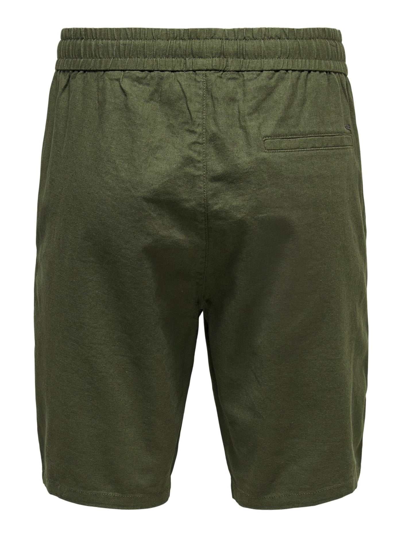 Linus Linen Shorts - Olive Night - Only & Sons - Green 6