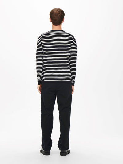 Coby Striped Knit - Dark Navy - Only & Sons - Blue 4