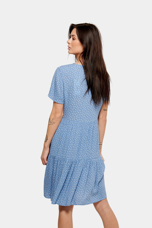 Anna dotted dress - Blue - Amis de Copenhague - Black