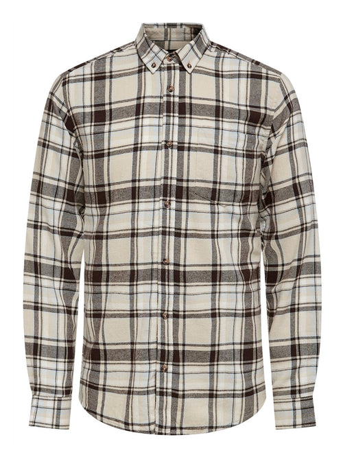 Simon Flannel Shirt - Pelican - Only & Sons