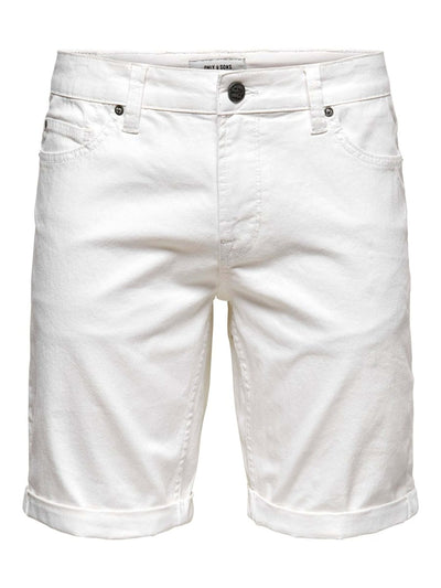 Ply Stretch Shorts - White - Only & Sons - White 4