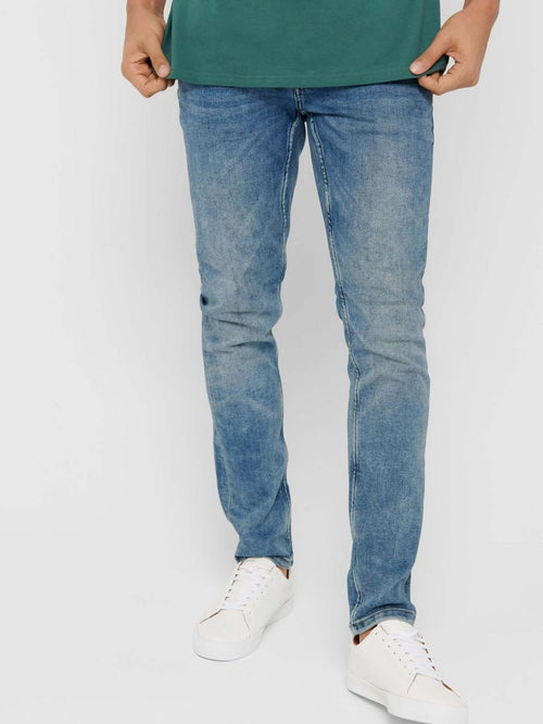 Loom Stretch Jeans - Denim Blue - Only & Sons - Blue