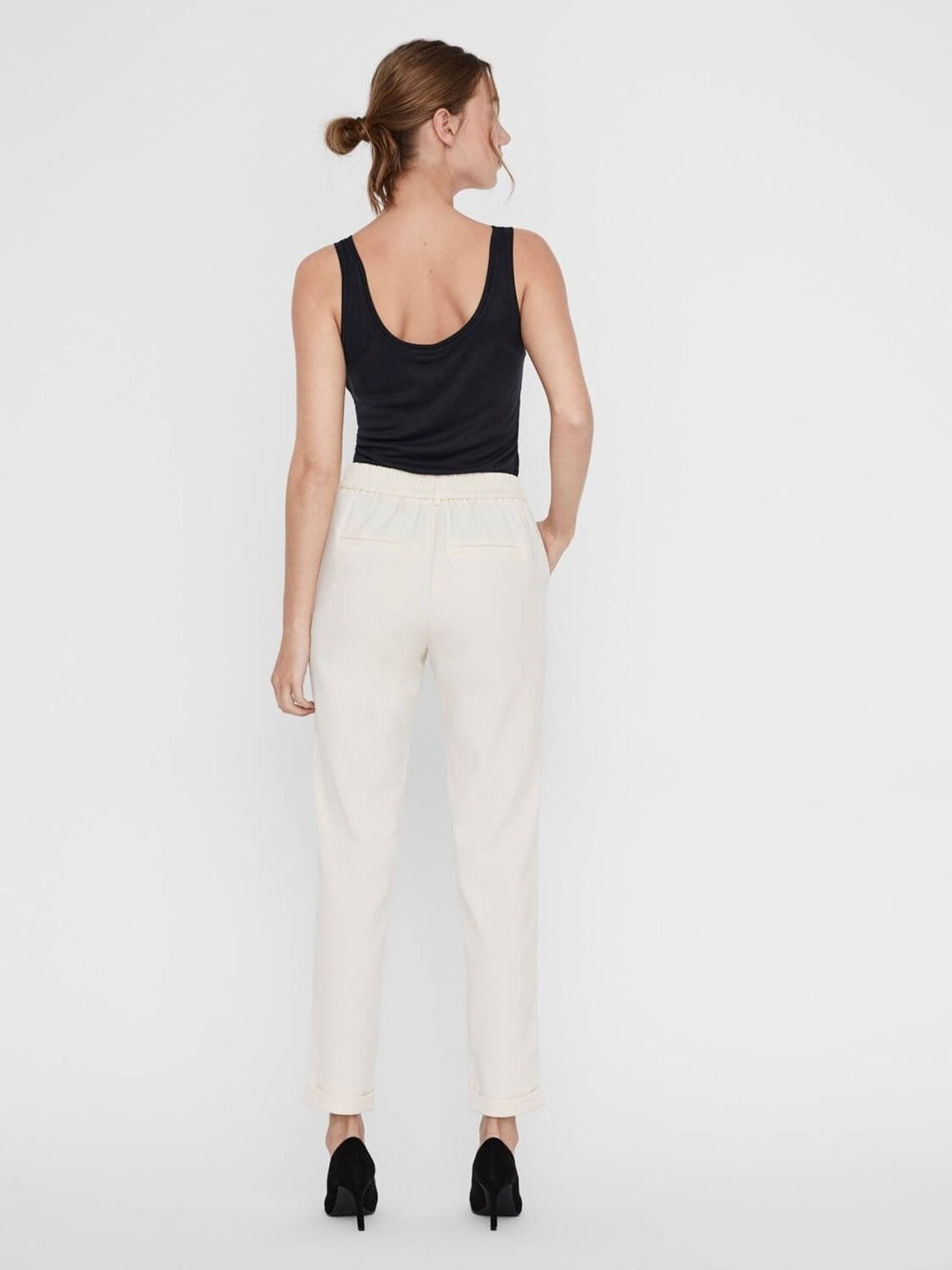 Maya Trousers (wide model) - Birch - Vero Moda - White 3