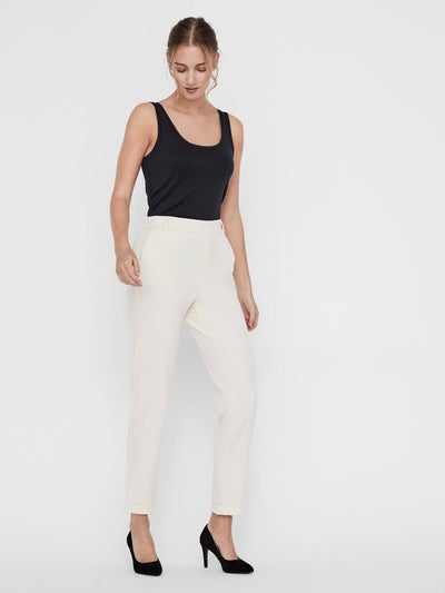 Maya Trousers (wide model) - Birch - Vero Moda - White