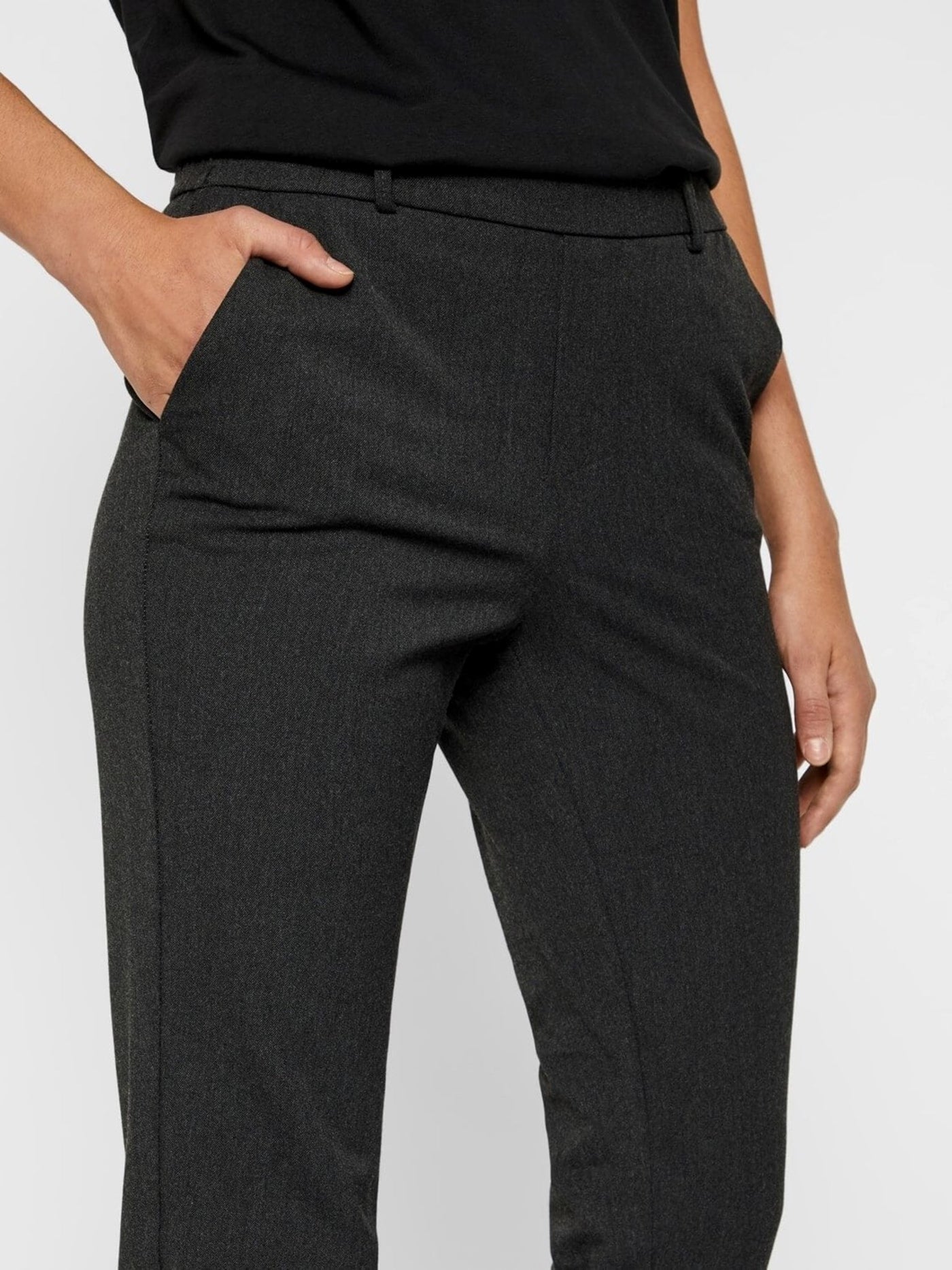 Maya Trousers (wide model) - Dark Grey - Vero Moda - Grey 7