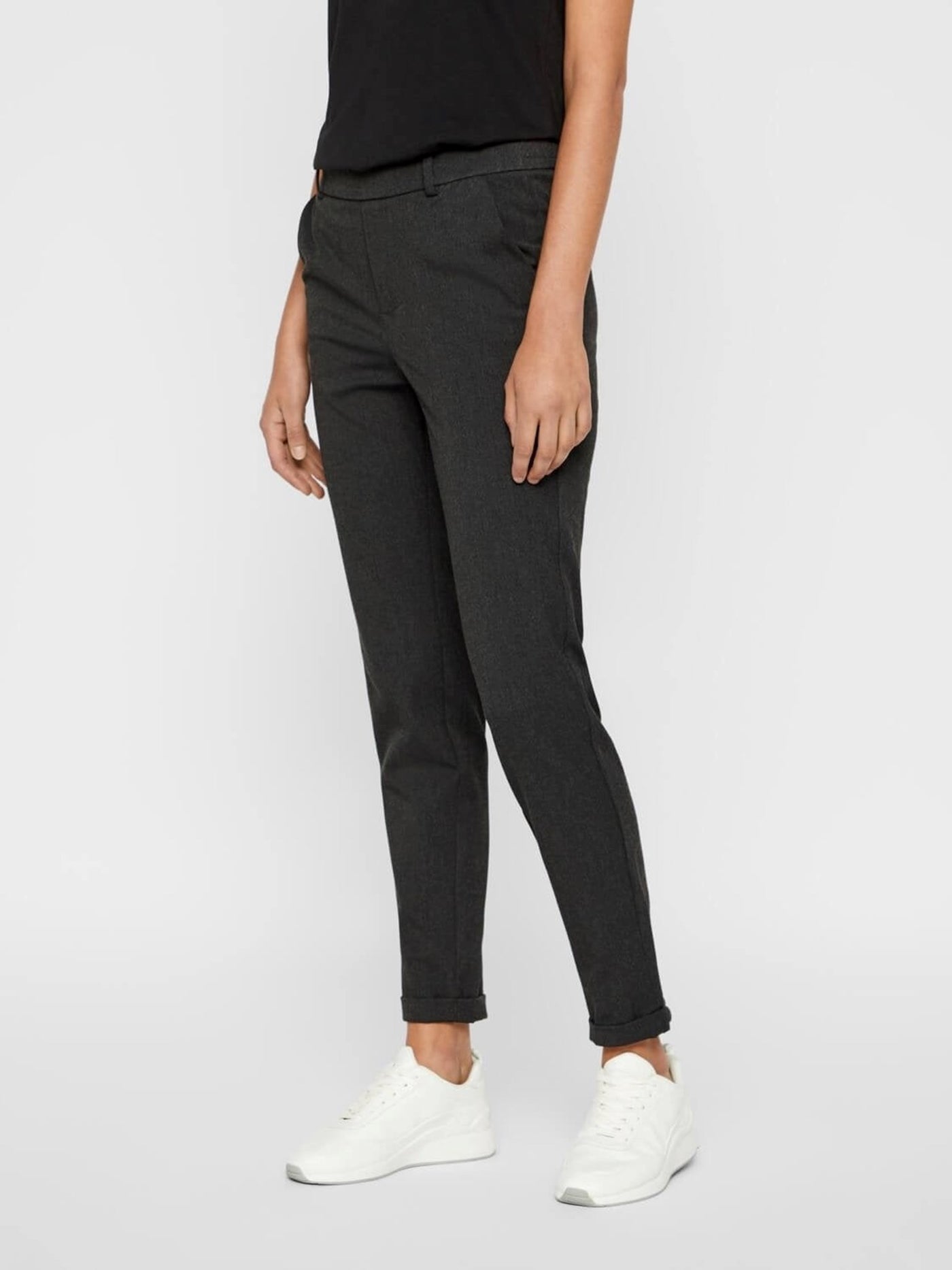Maya Trousers (wide model) - Dark Grey - Vero Moda - Grey 2