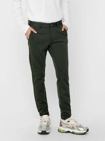 Mark Trousers - Dark green (patterned)