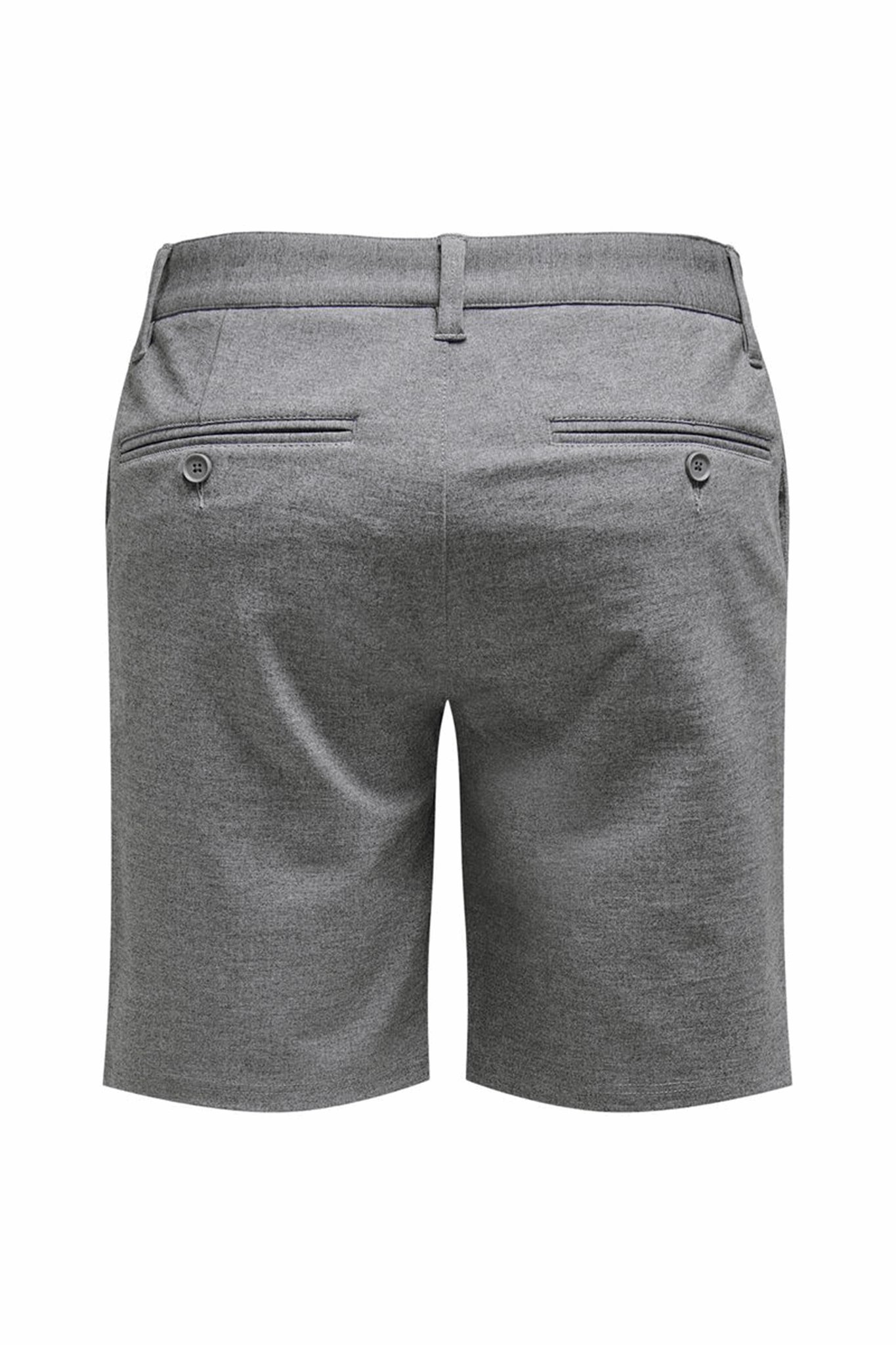 Chino Shorts - Grey Melange - TeeShoppen - Grey 3