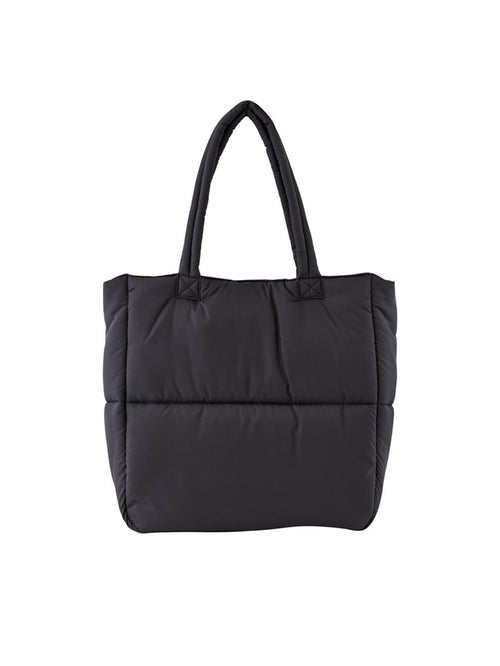 Fulla Padded Shopper Bag - Black - PIECES - Black