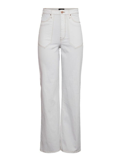 Noah Ultra High-waist Jeans - White - PIECES - White