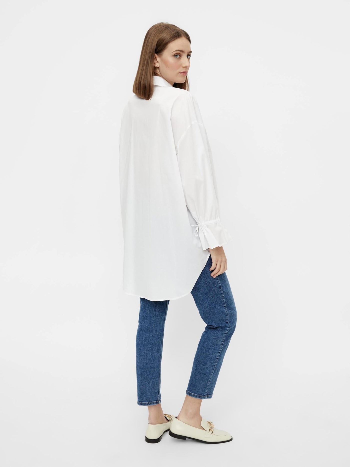 Ecci Oversized Shirt - Light white - PIECES - White 5