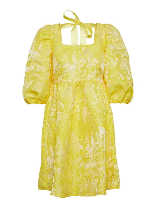Aviona Dress - Pale Banana - PIECES - Yellow