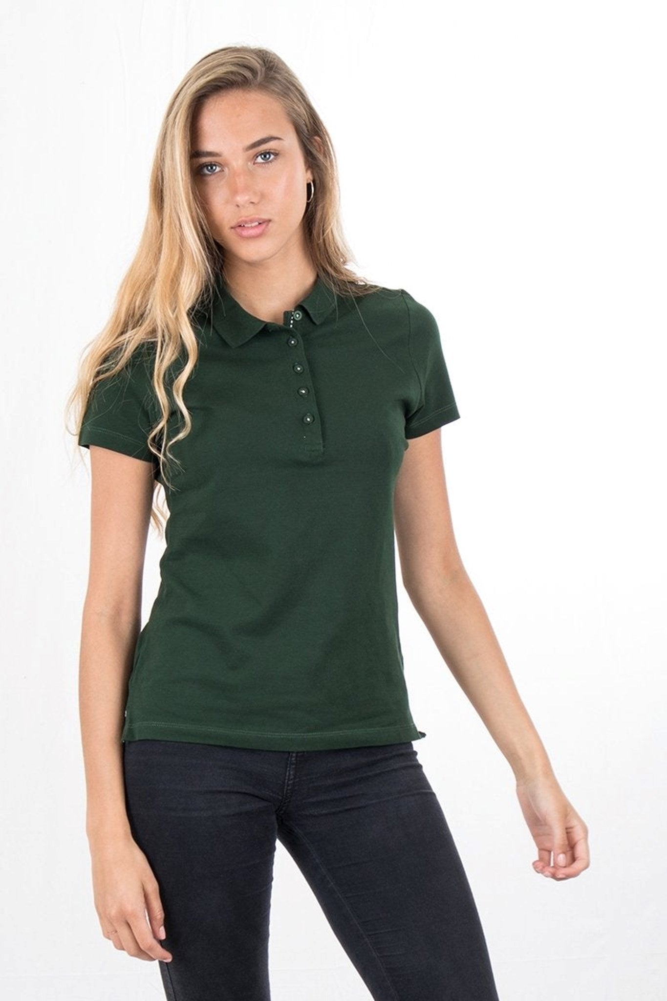 Polo Shirt - Dark Green - TeeShoppen - Green