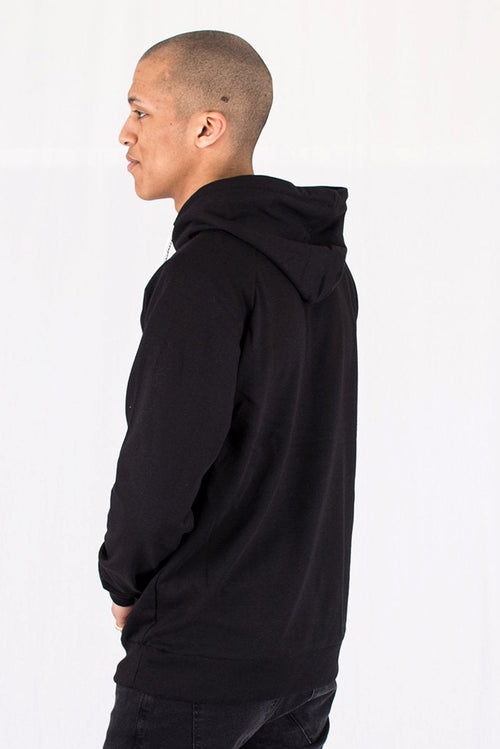 Raglan basic hoodie - Black - TeeShoppen - Black