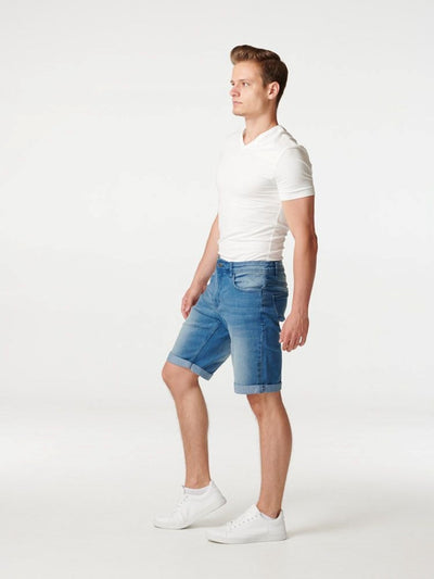 Denim Shorts - Blue - TeeShoppen - White 2