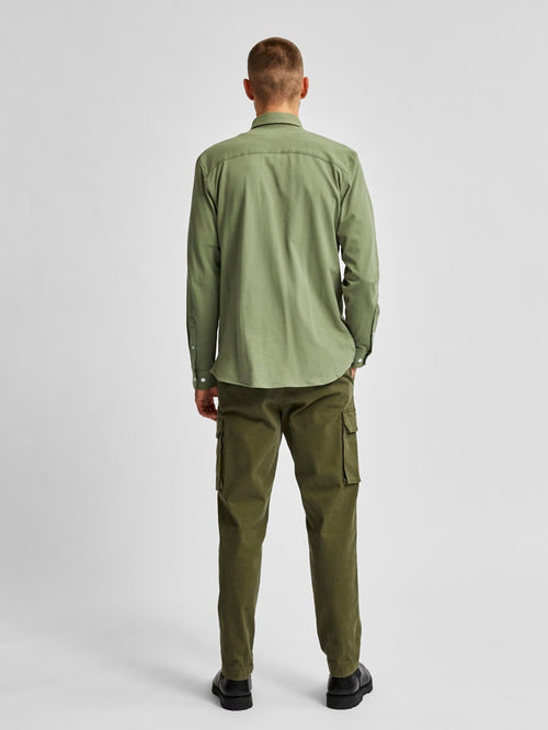 Slim fit shirt in organic cotton - Green - Selected Homme - Green
