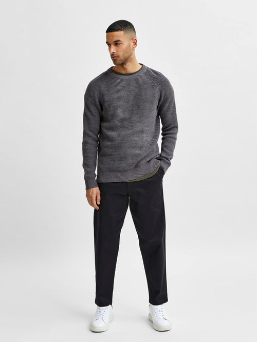 Irven Knit jumper - Dark Grey - Selected Homme - Grey