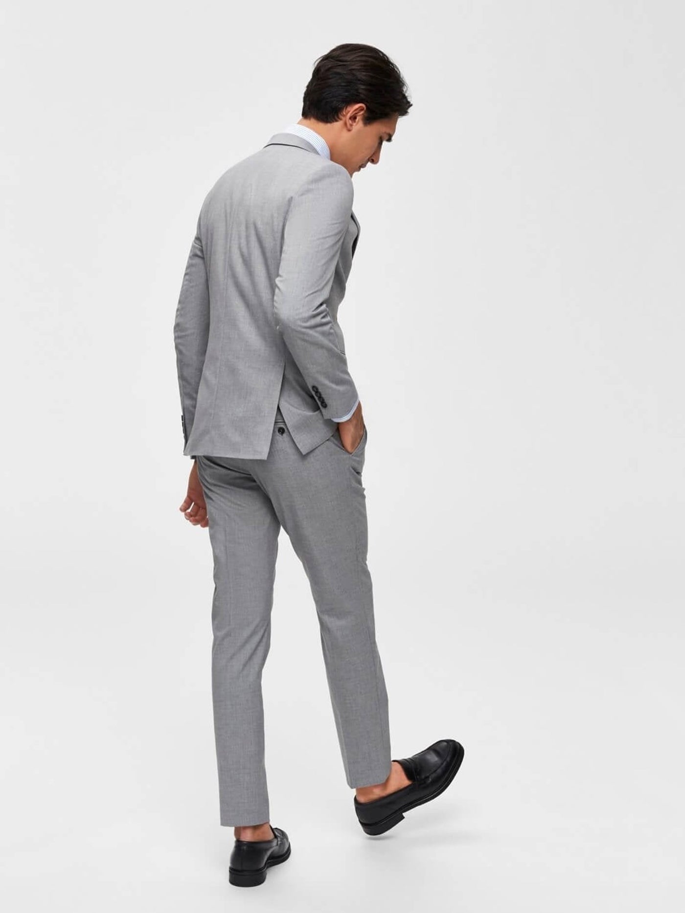 Slim fit suit trousers - Light Grey - Selected Homme - Grey 2