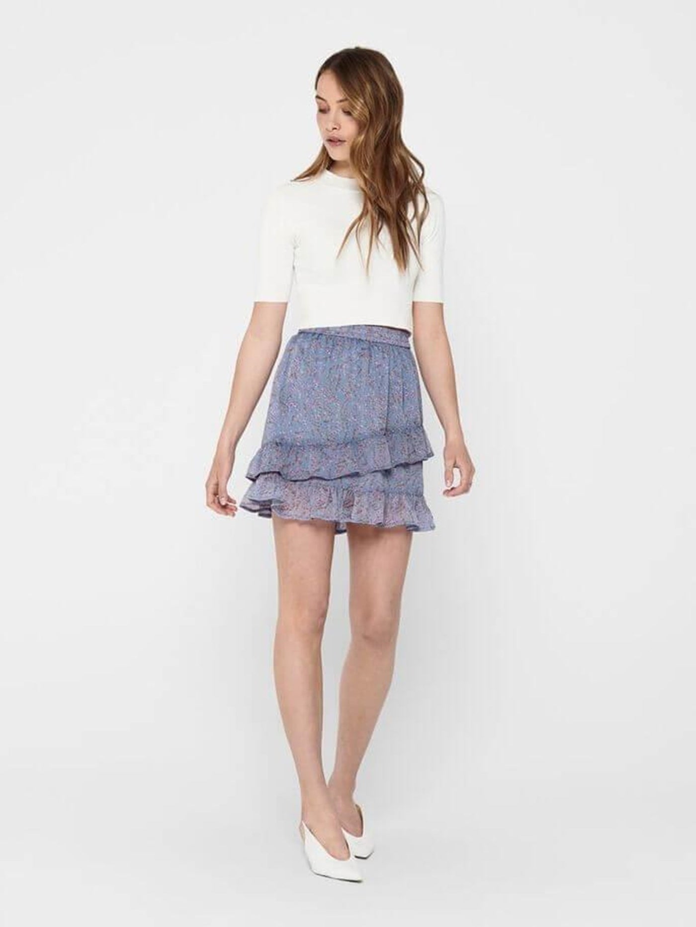 Small-flowered skirt - Vista Blue - Jacqueline de Yong - Blue