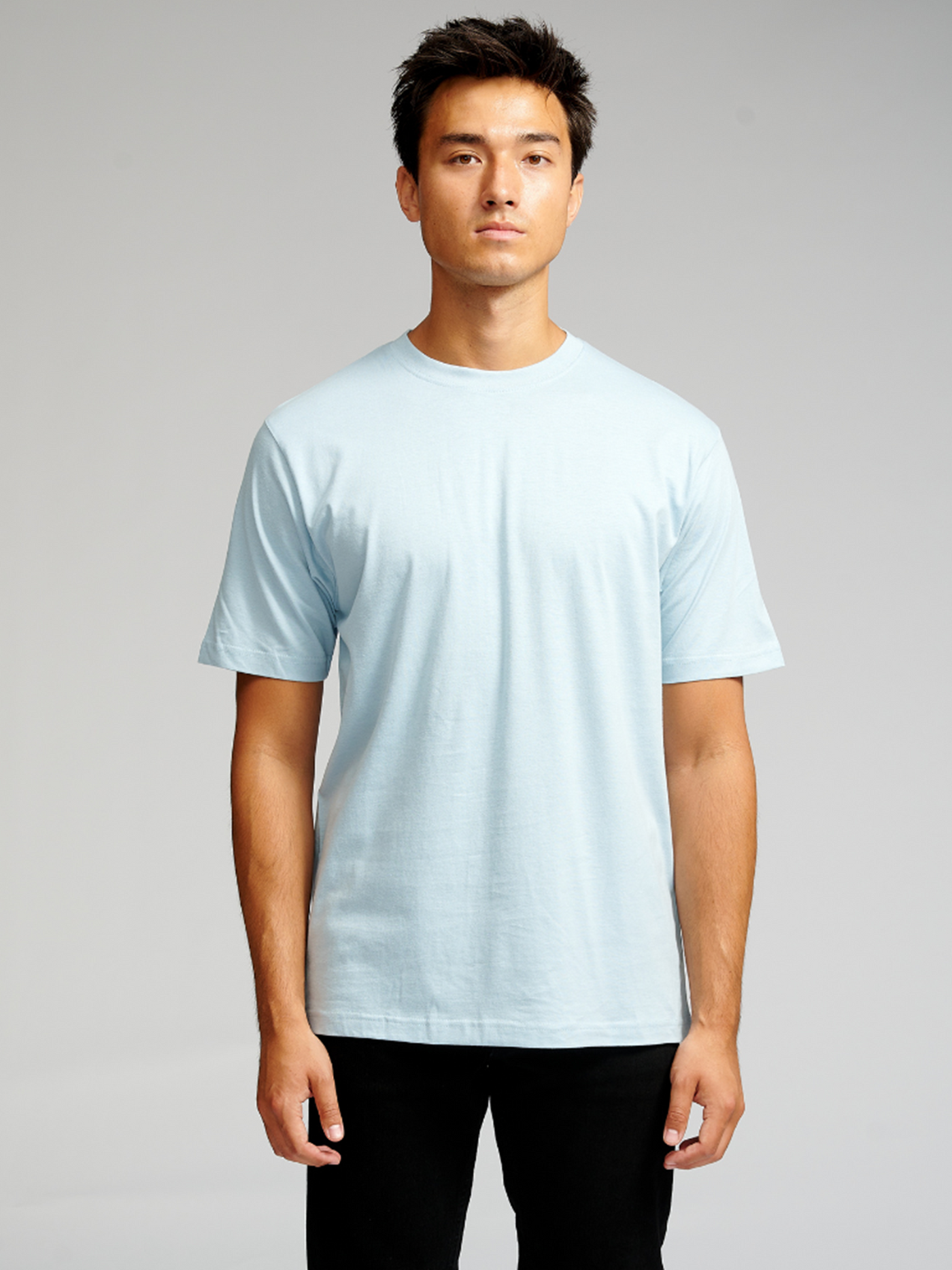 Oversized T-shirt - Sky Blue - TeeShoppen - White
