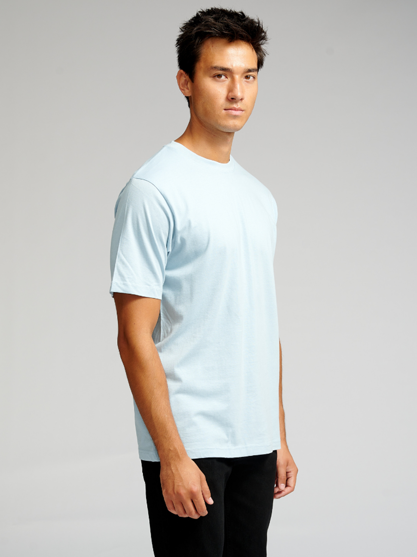 Oversized T-shirt - Sky Blue - TeeShoppen - White 2