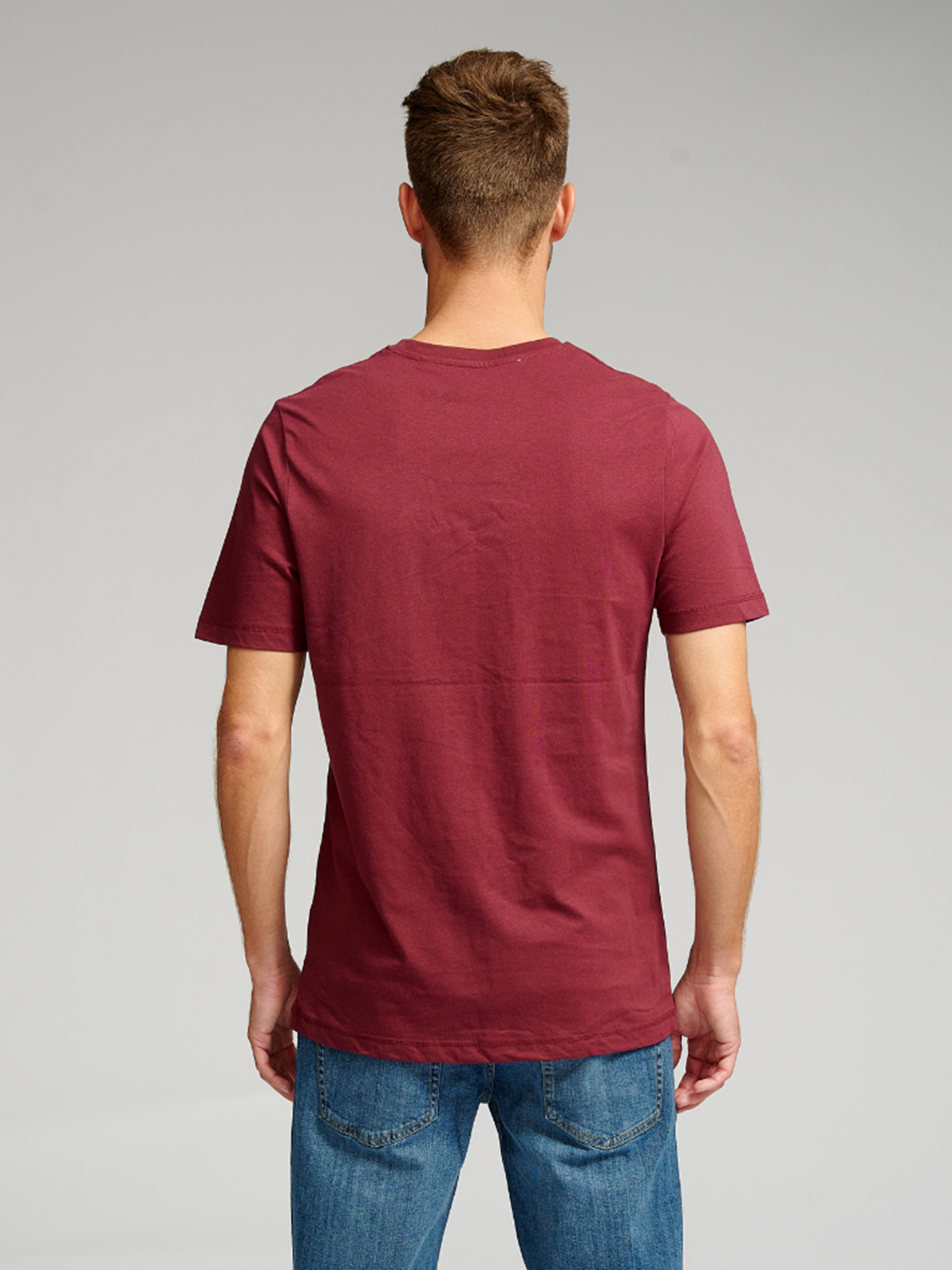Organic Basic T-shirt - Burgundy - TeeShoppen - Red 4