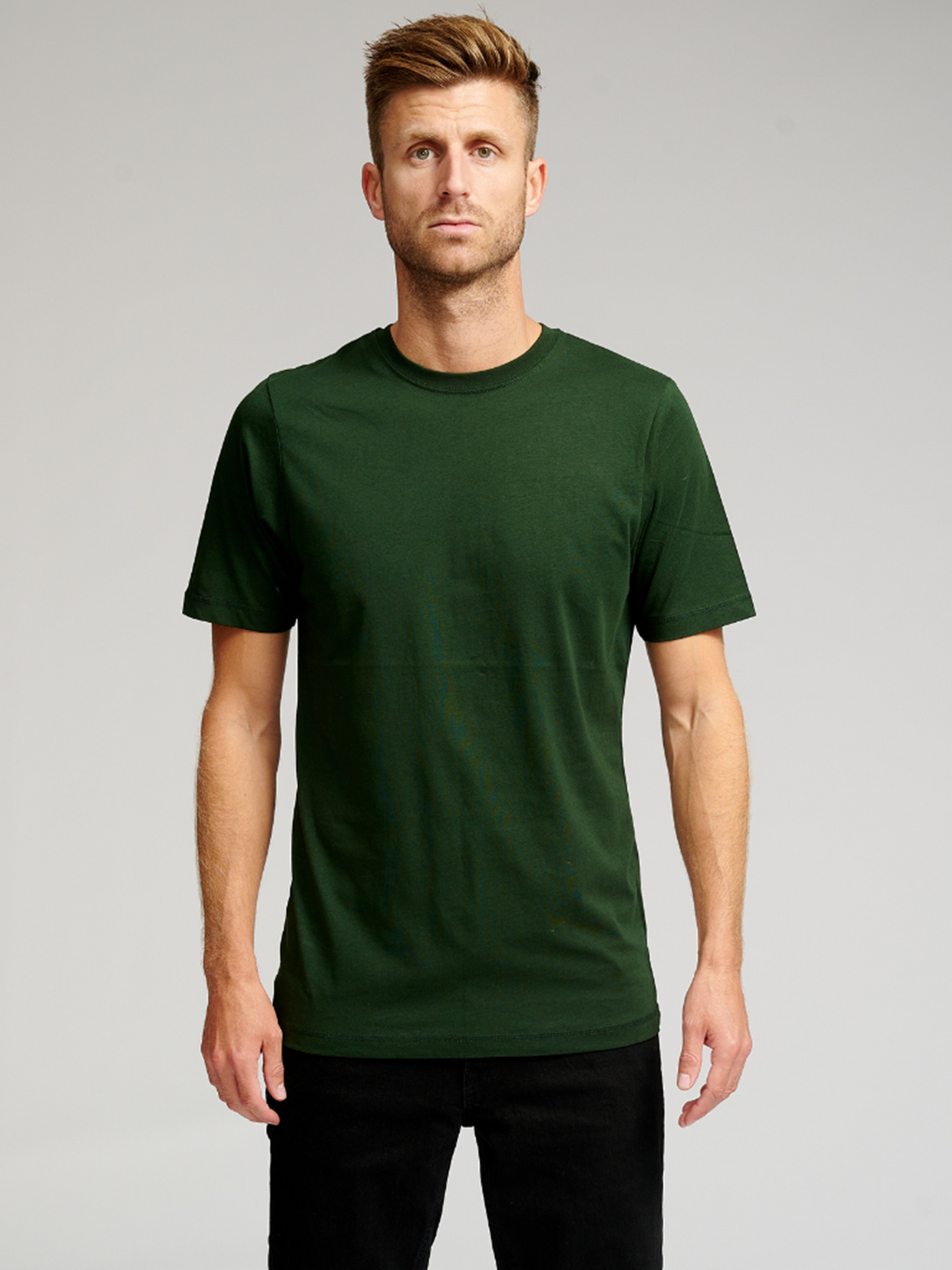 Organic Basic T-shirt - Dark Green - TeeShoppen - Green