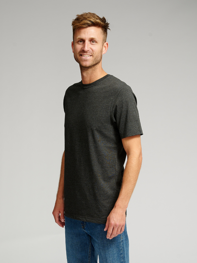 Organic Basic T-shirt - Dark Grey - TeeShoppen - Grey 3