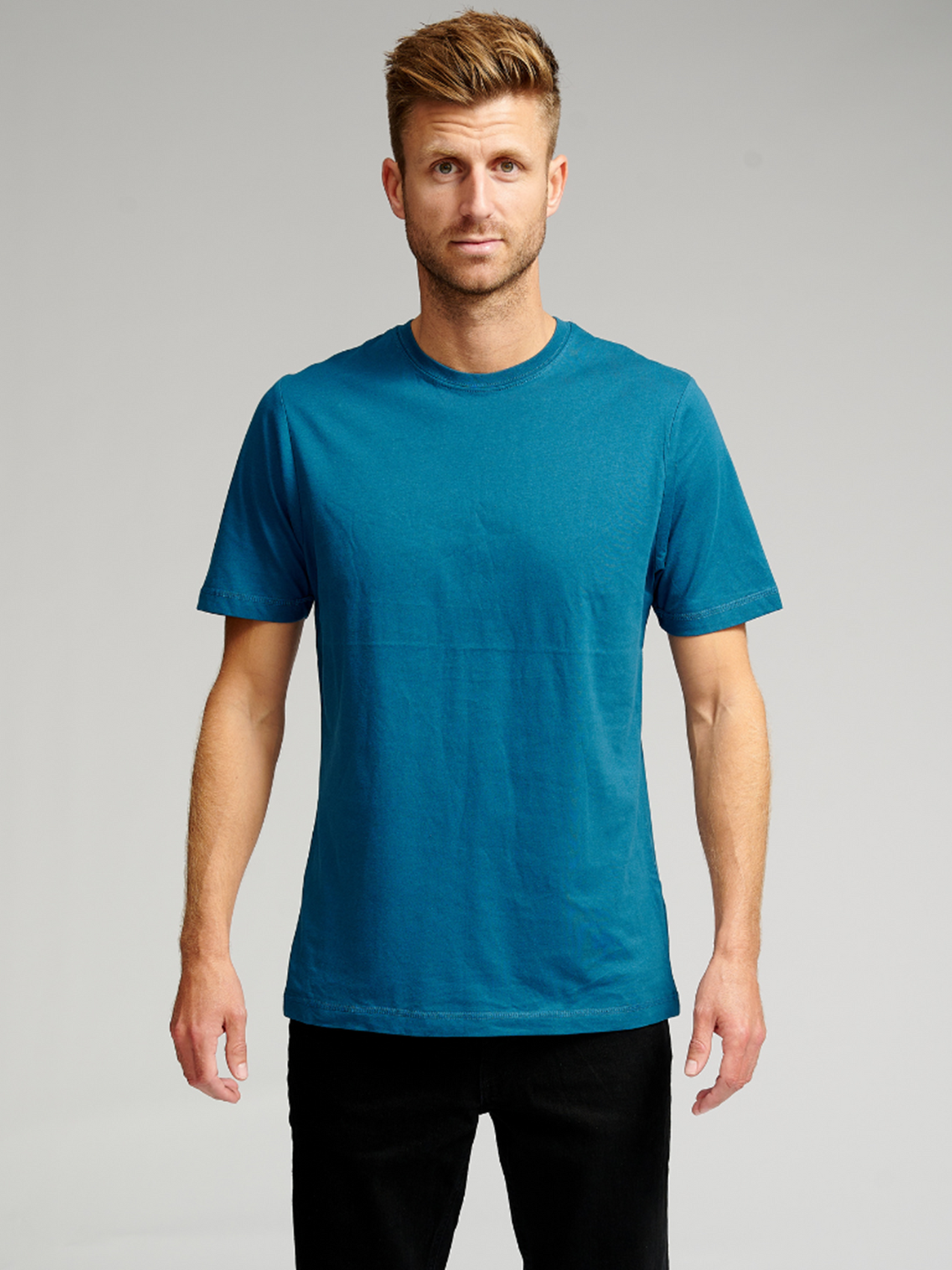 Organic Basic T-shirt - Petrol Blue - TeeShoppen - Blue
