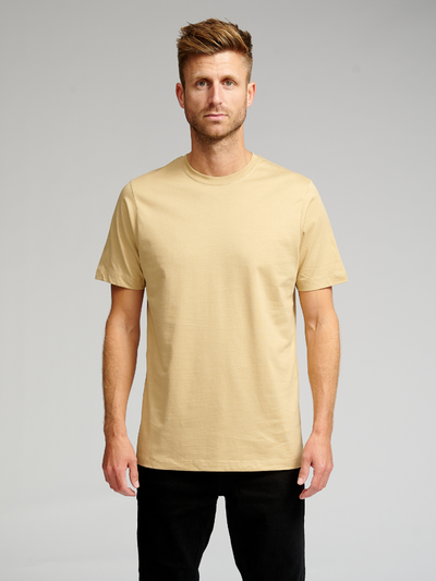 Organic Basic T-shirt - Beige - TeeShoppen - Khaki