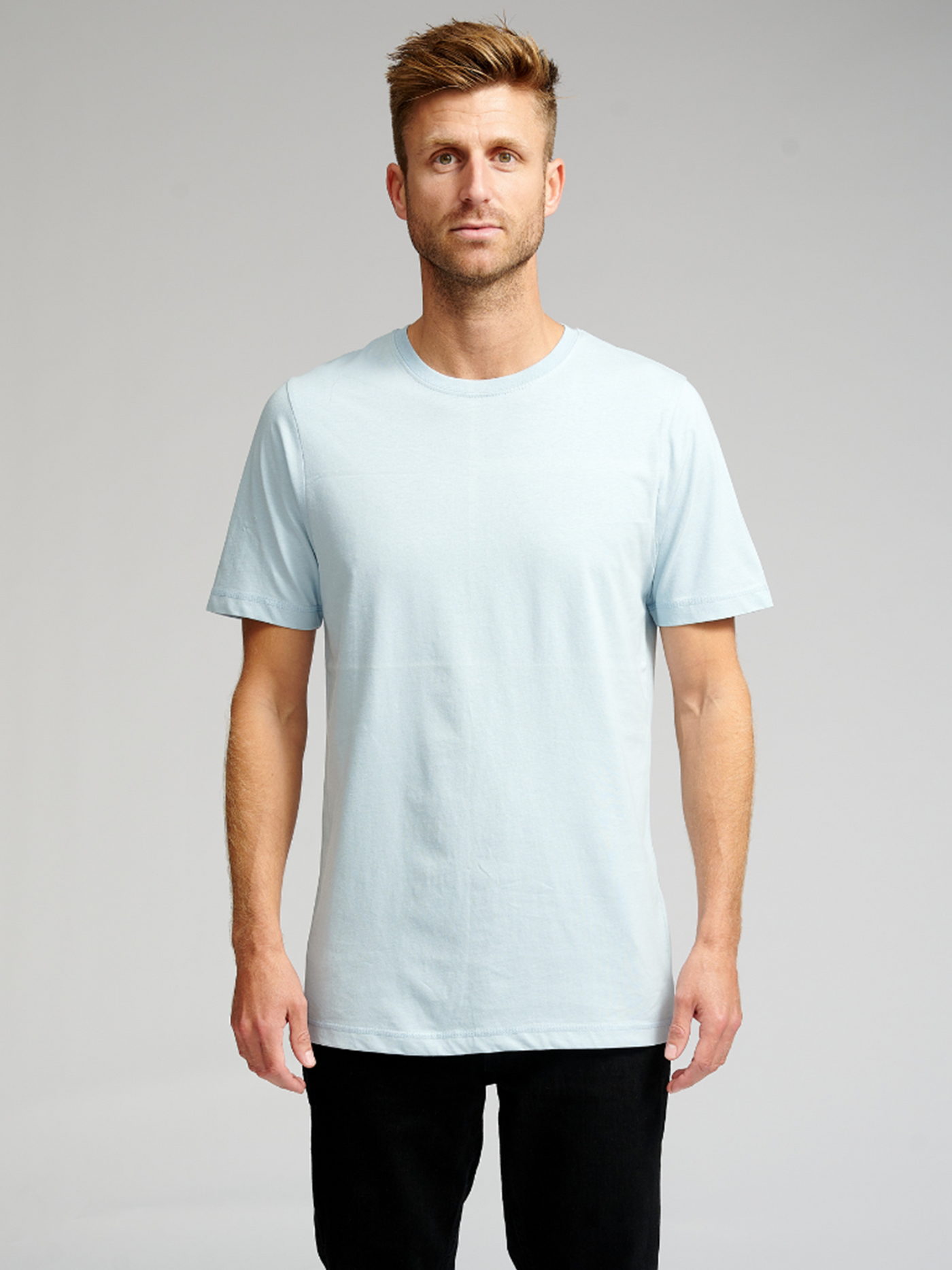 Organic Basic T-shirt - Light Blue - TeeShoppen - Blue