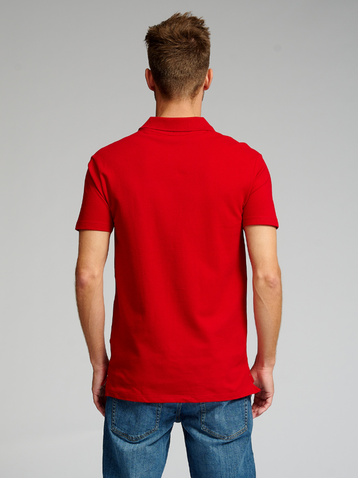 Muscle Polo Shirt - Red - TeeShoppen - Red 4