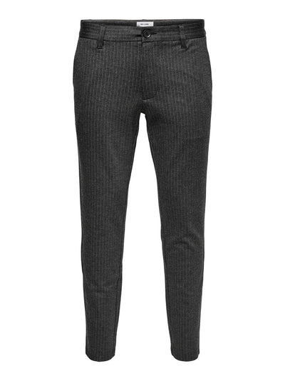 Mark Trousers - Dark Grey Striped - Only & Sons - Grey 2