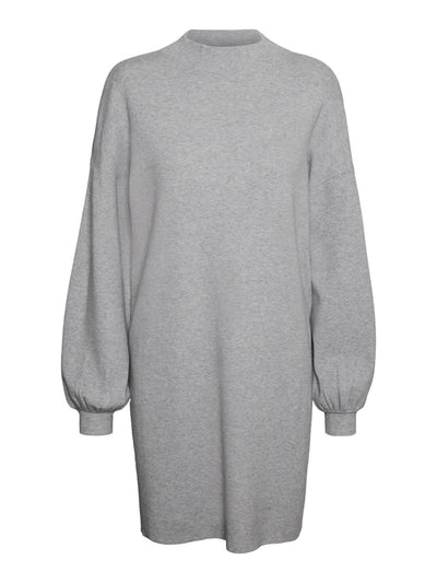 Nancy Midi Knit Dress - Light Grey Melange - Vero Moda - Grey 6