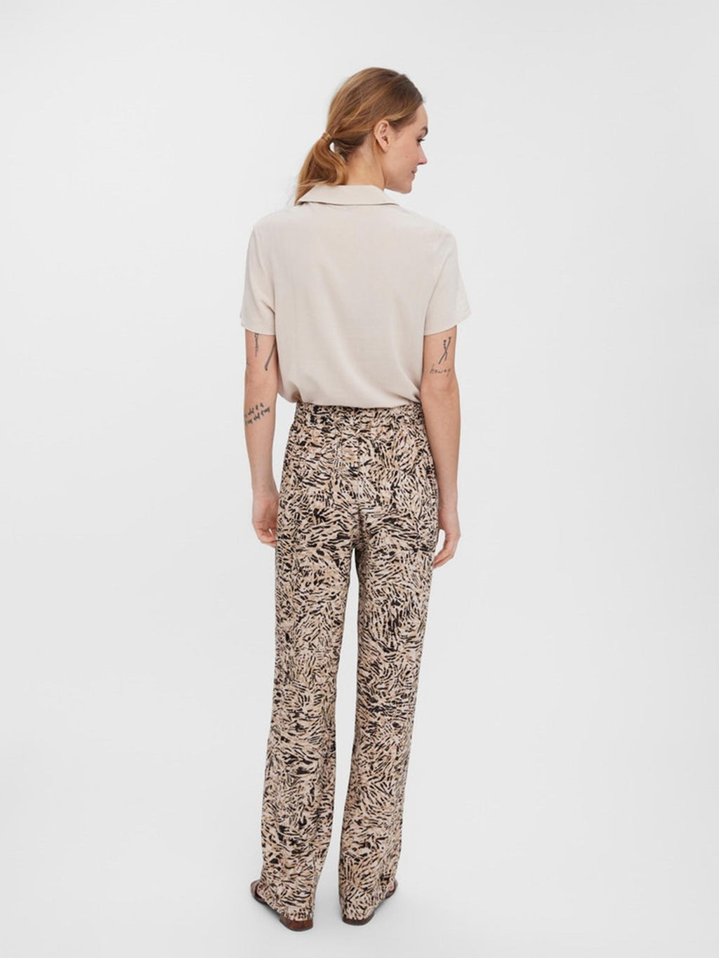 Easy Wide Trousers - White Pepper